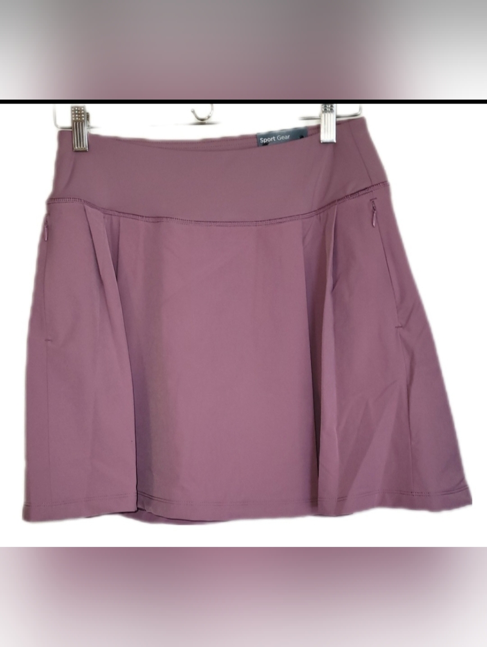 Tec Gear High Rise Skort Mauve Size Med Zip Pocket NWT